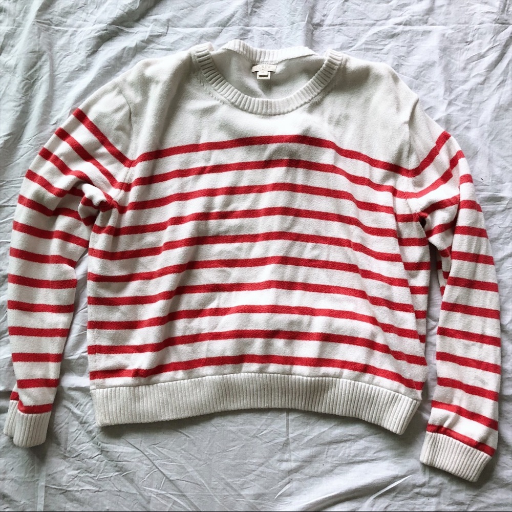 Red Striped J.Crew Sweatee